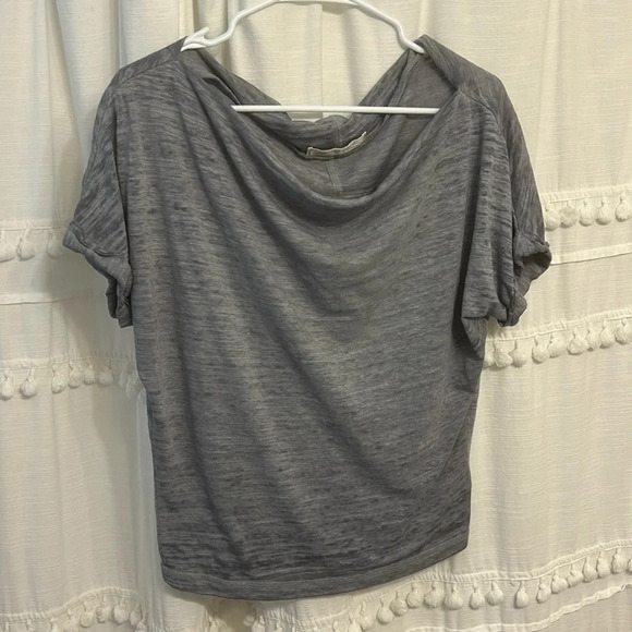 Free People We the Free Gray Scoop Neck Top XS - Picture 1 of 5